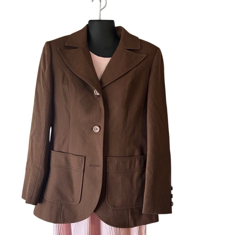 PENDLETON brown wool top blazer jacket made in US… - image 9